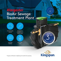 Klargester BioAir 3 Economy Sewage Treatment Plant 9 Person - Gravity